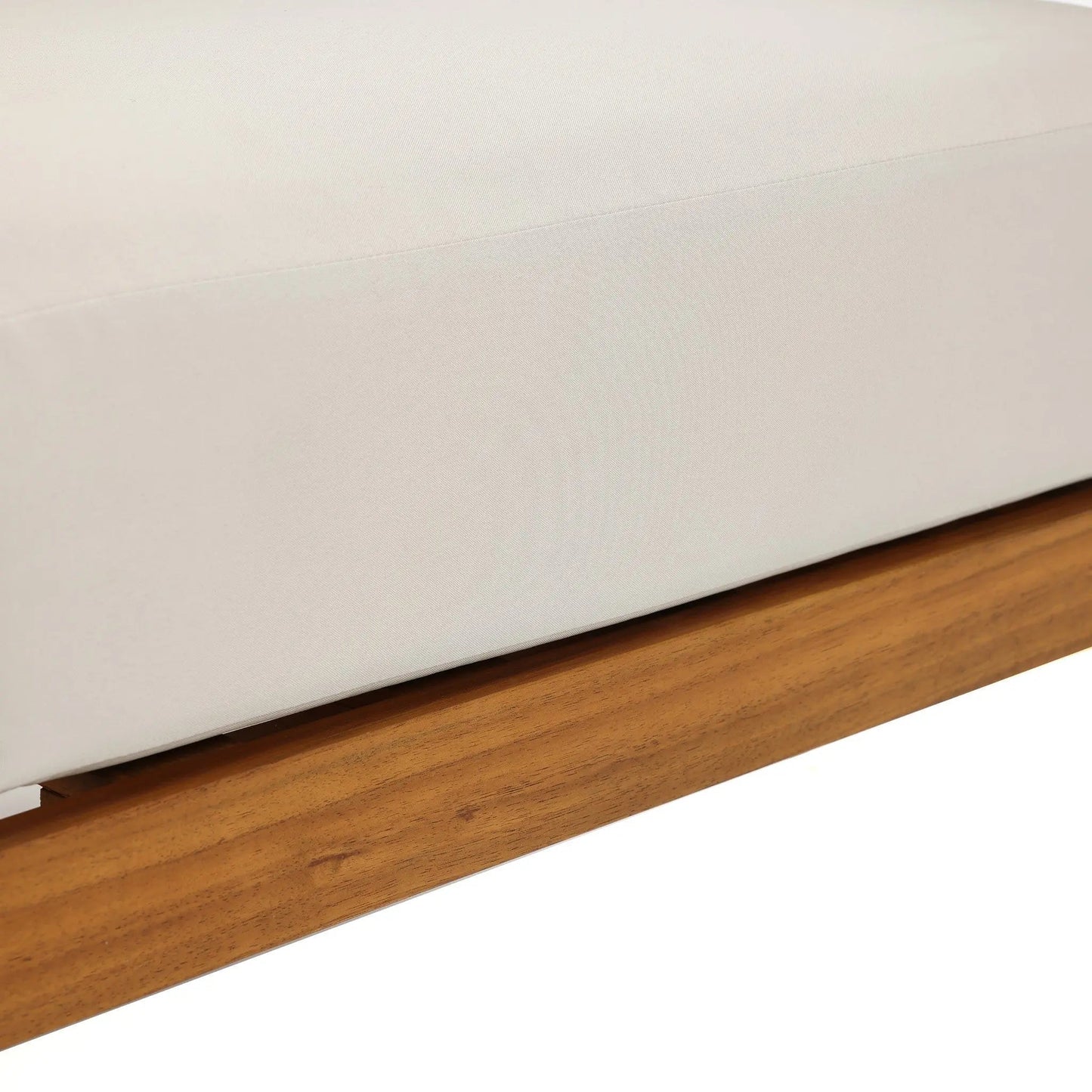 RetailsSup 4-Piece Outdoor Conversation Set – Acacia Wood, Loveseat, 2 Armchairs, Coffee Table